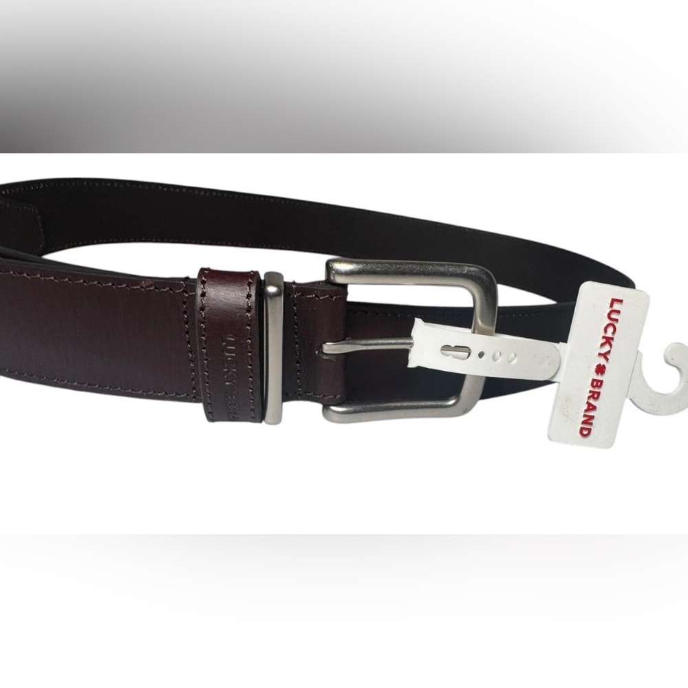 Lucky Brand Genuine Leather Belt Size 36 Brown NWT Classic Casual